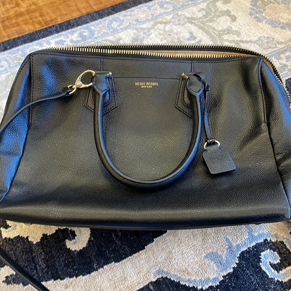 henri bendel Handbags - Henri Bendel West 57th Black leather Barrel Satchel